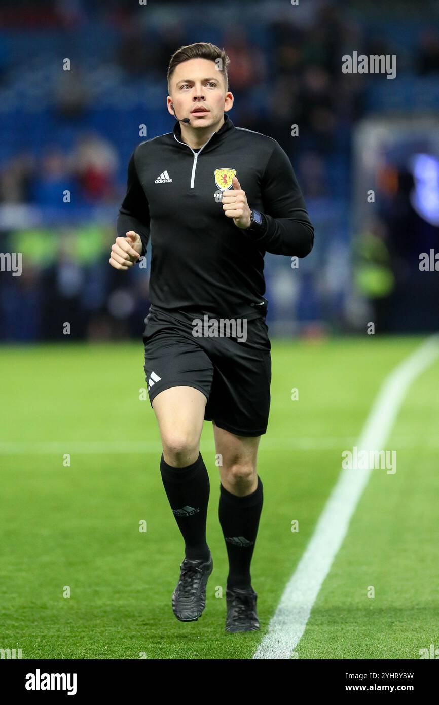 MATTHEW MacDERMID, arbitro ufficiale di calcio della Scottish Football Association, SFA, Scozia, Regno Unito Foto Stock