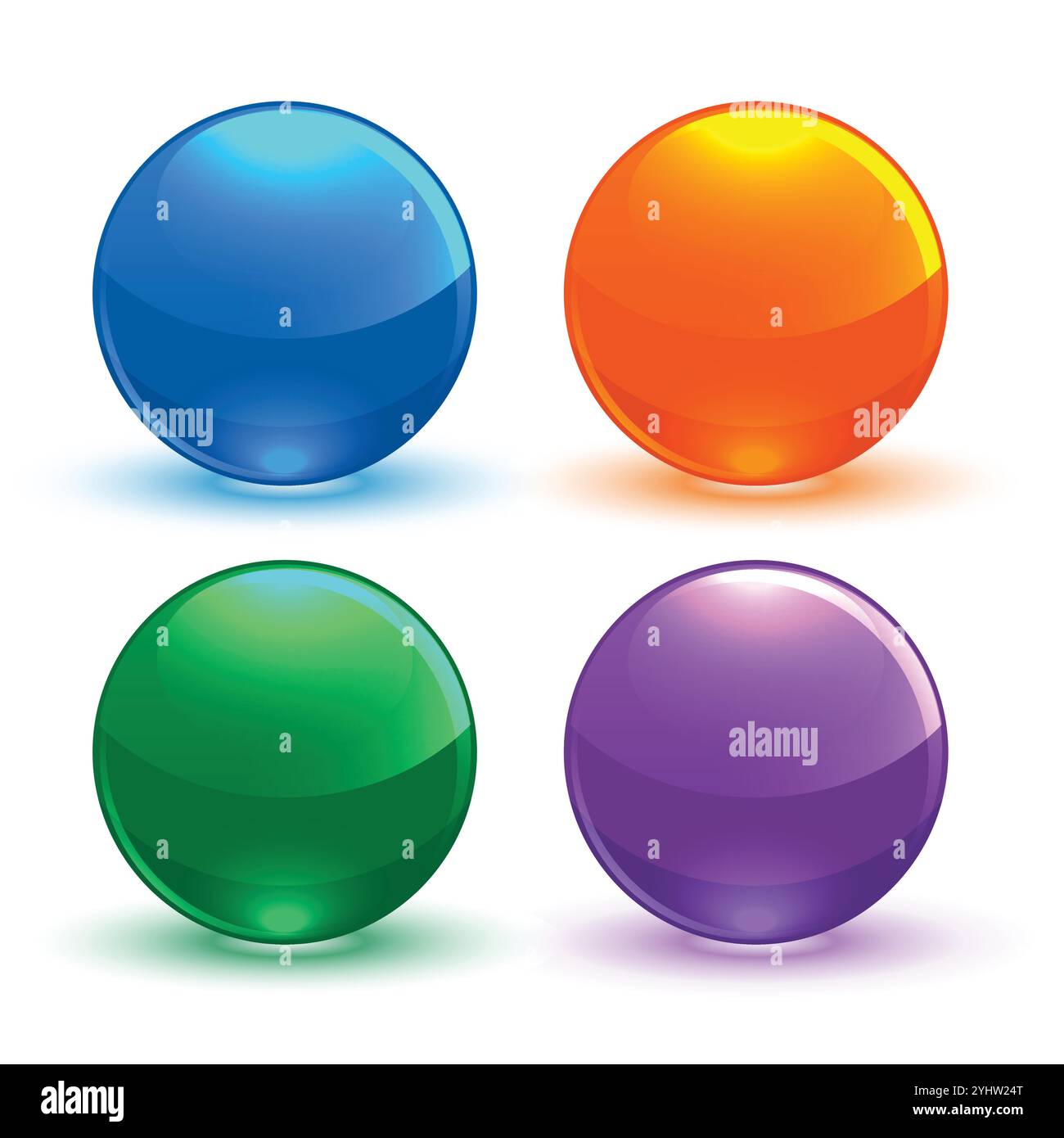 Set di circolare pulsante lucido Illustrazione Vettoriale