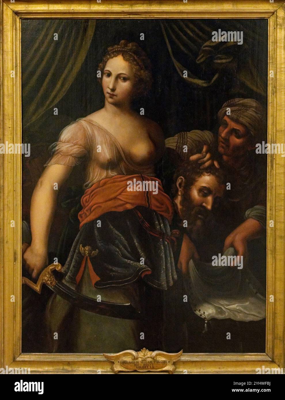 Giuditta con la testa di Holofernes - Girolamo da Carpi Foto Stock