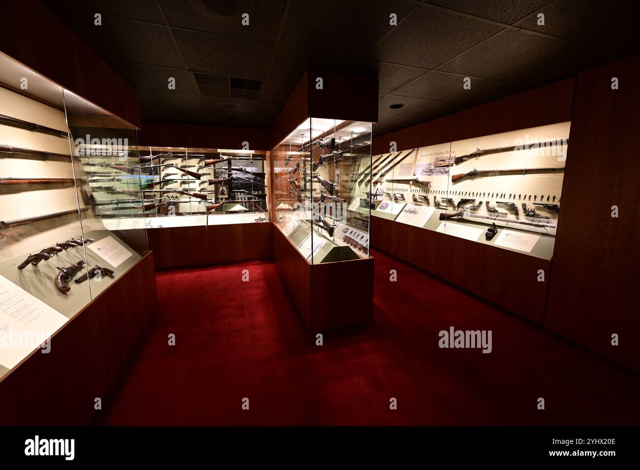 Armi al Museo della Guerra civile Virginiana. Foto Stock