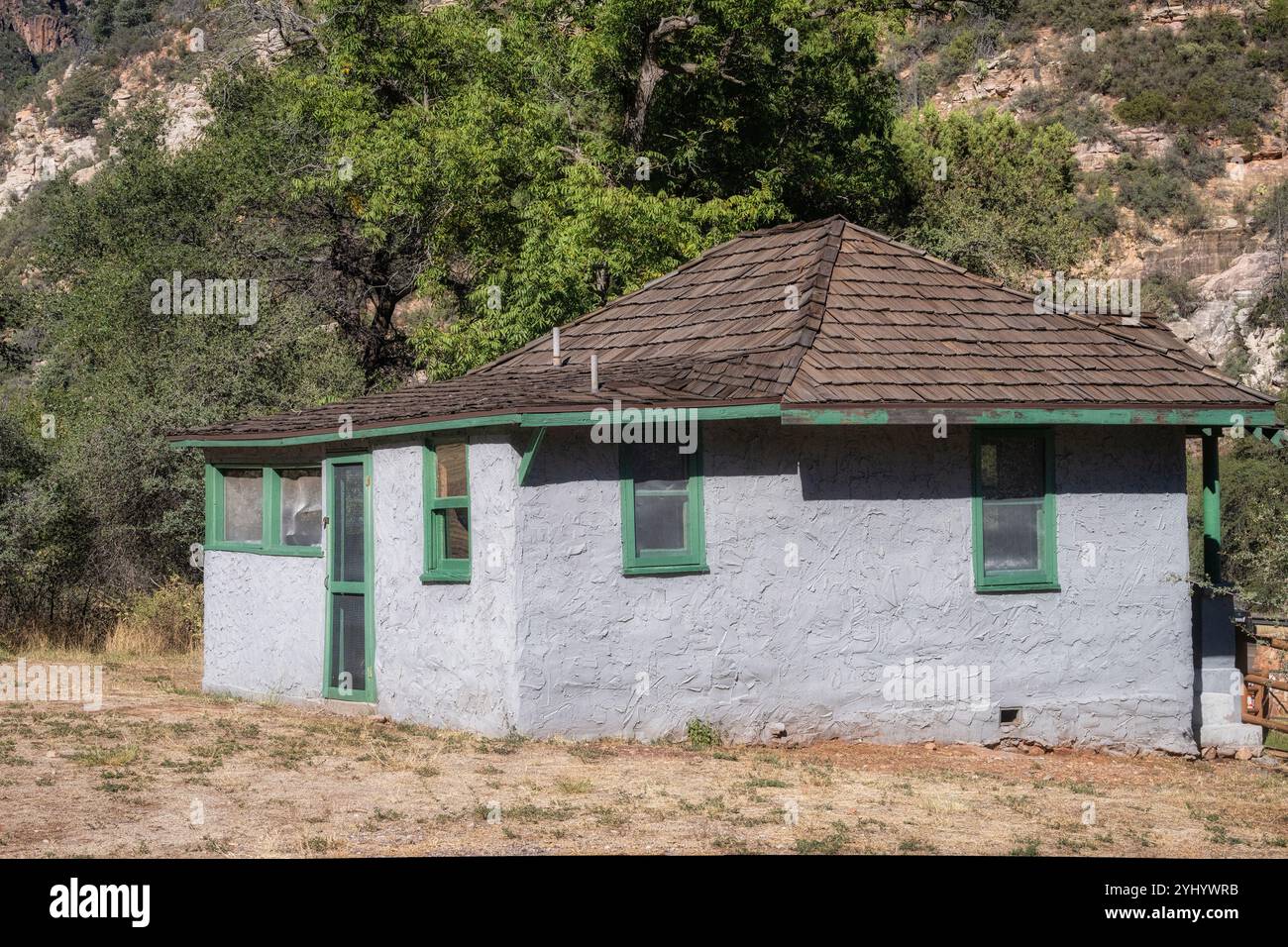 Una fattoria rustica dell'Arizona a Oak Creek Canyon Foto Stock