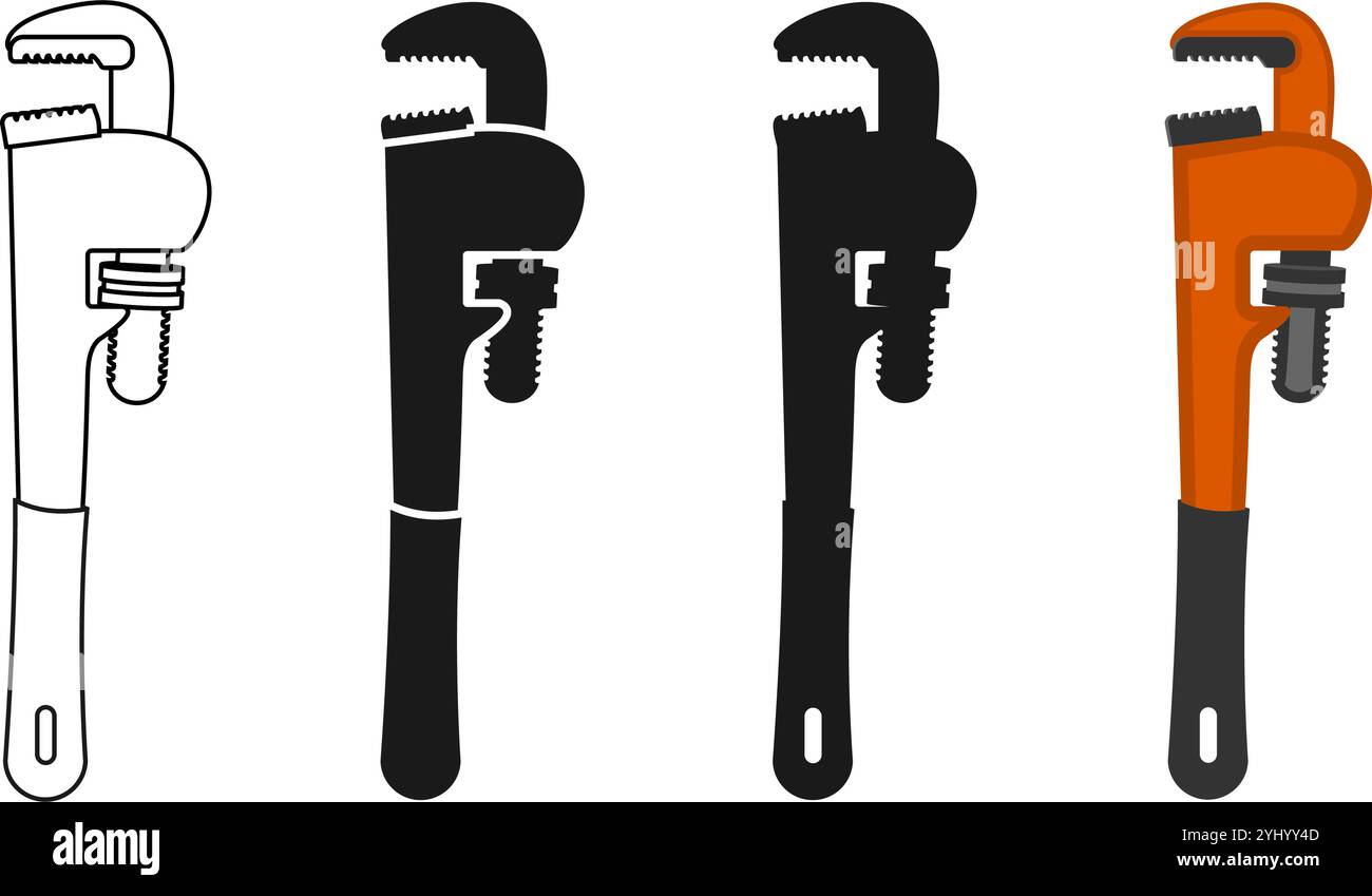 set icone giratubi con stile diverso. illustrazione vettoriale isolata su sfondo bianco. Illustrazione Vettoriale