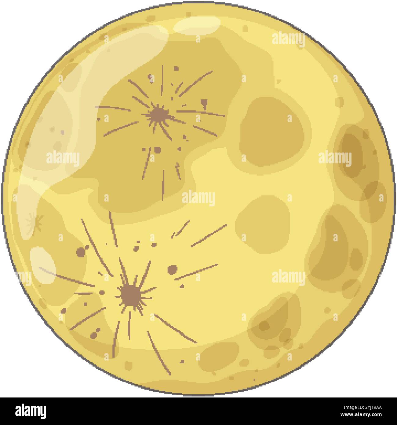 Illustrazione di una luna con forme animali Illustrazione Vettoriale