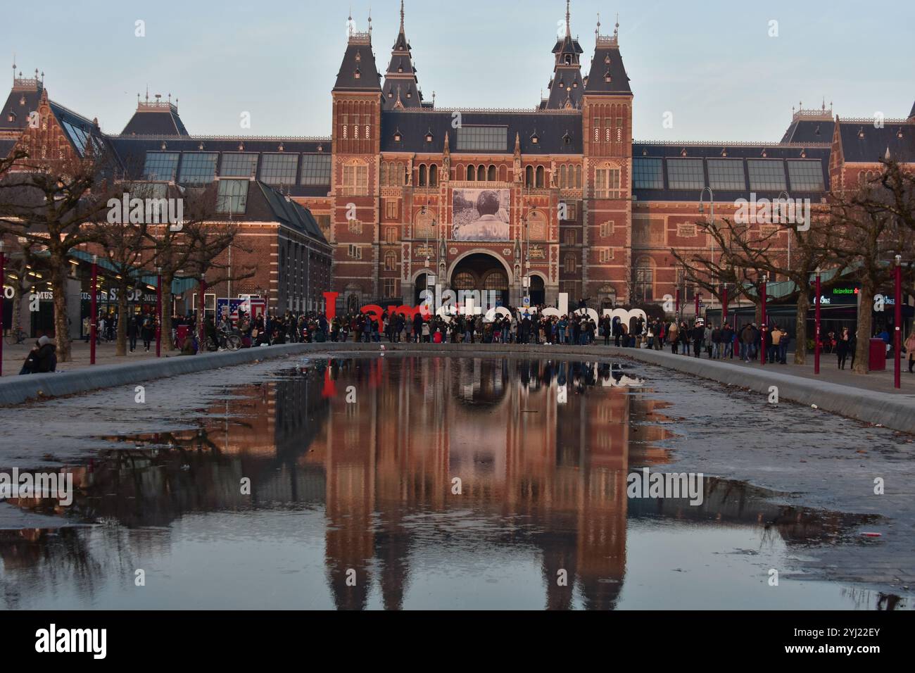 I insegna Amsterdam al Museo Rijks Foto Stock