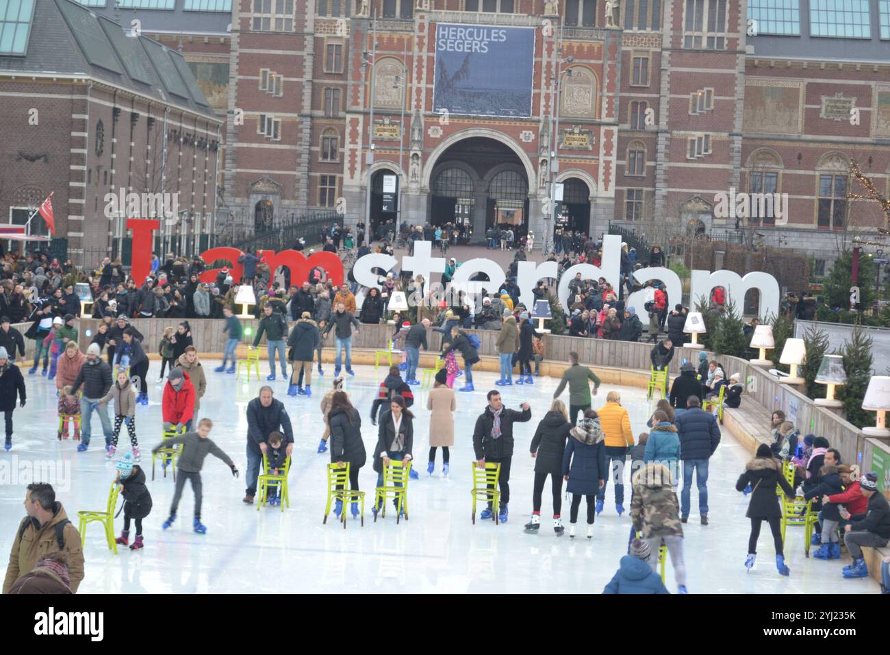 I insegna Amsterdam al Rijks Museum Amsterdam Paesi Bassi Foto Stock