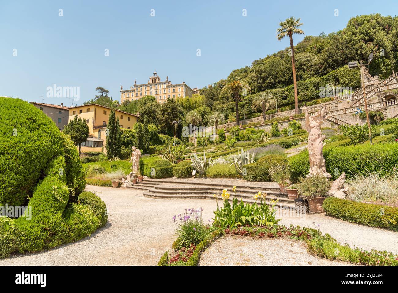 Giardino storico Garzoni a Collodi, nel comune di Pescia, provincia di Pistoia, Toscana, Italia. Foto Stock