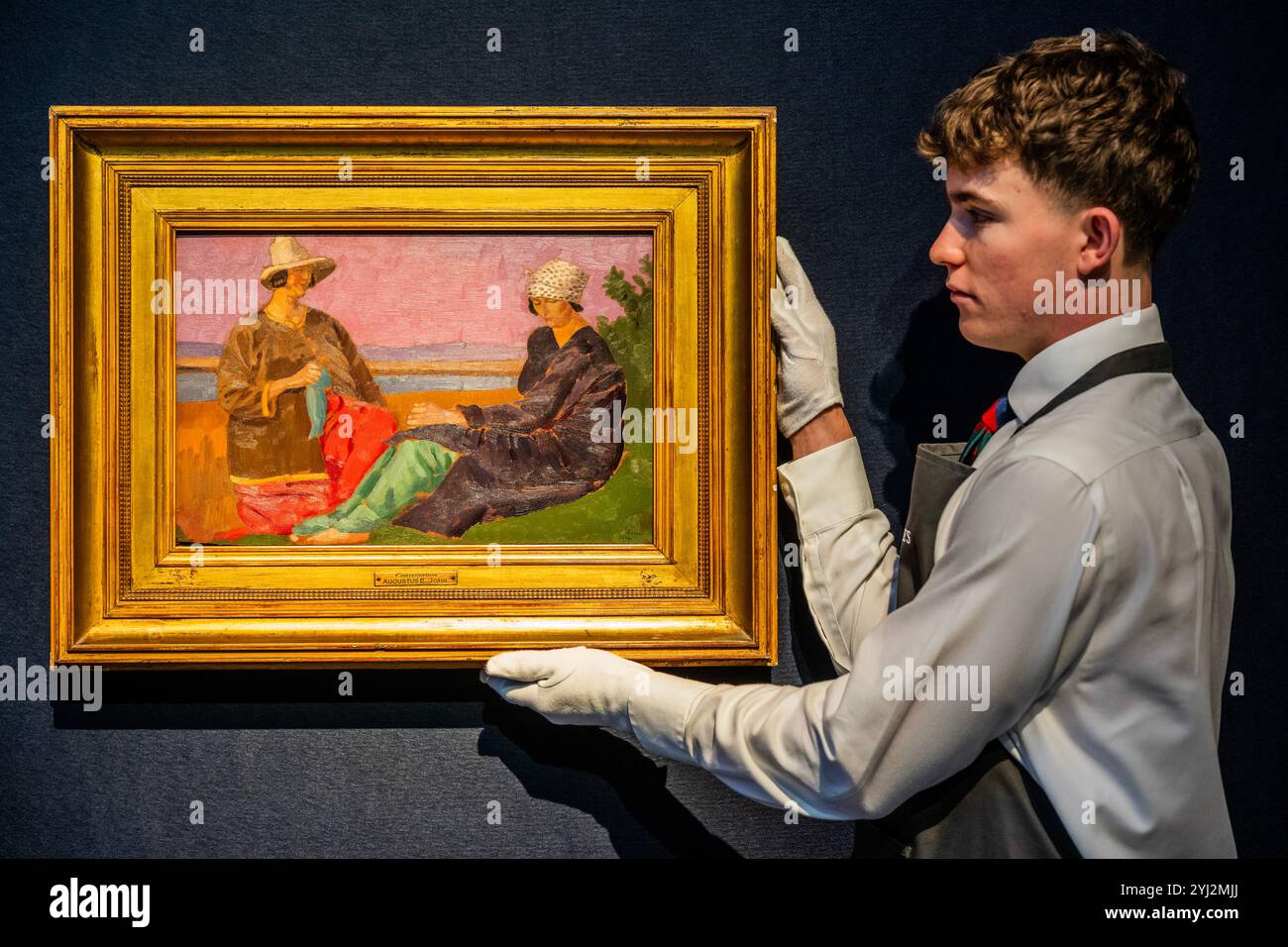 Londra, Regno Unito. 13 novembre 2024. Augustus Edwin John, An Afternoon in Dorset, stima: GBP 80.000 - GBP 120.000 - Anteprima della collezione privata di Mary e Alan Hobart sale al Christie's, Londra. La vendita si svolgerà la sera del 19 novembre. Crediti: Guy Bell/Alamy Live News Foto Stock