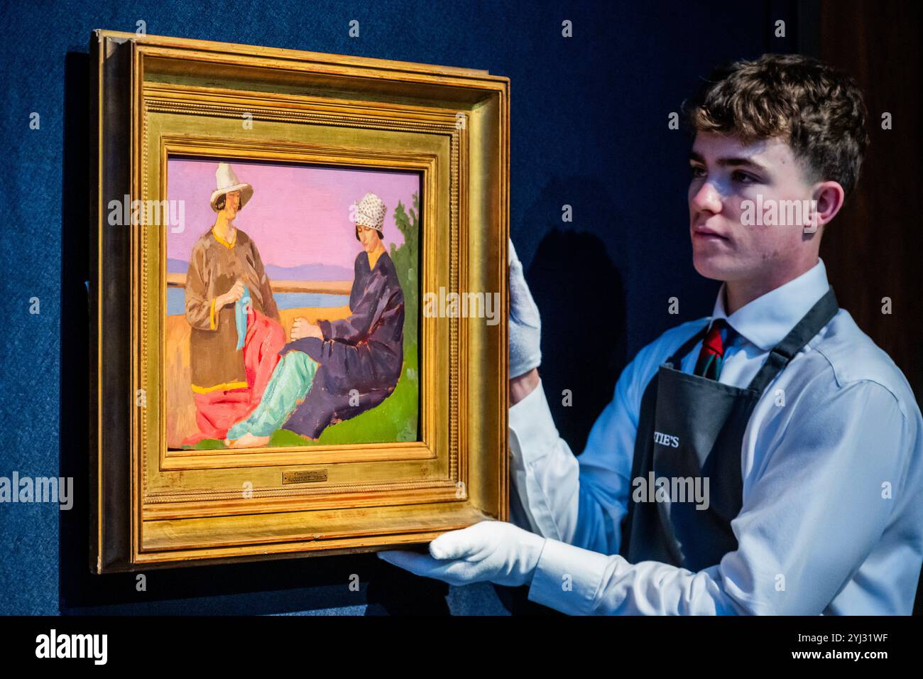 Londra, Regno Unito. 13 novembre 2024. Augustus Edwin John, An Afternoon in Dorset, stima: GBP 80.000 - GBP 120.000 - Anteprima della collezione privata di Mary e Alan Hobart sale al Christie's, Londra. La vendita si svolgerà la sera del 19 novembre. Crediti: Guy Bell/Alamy Live News Foto Stock