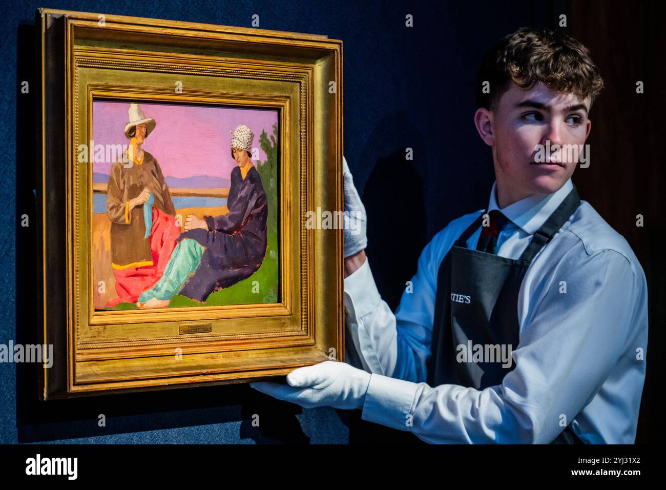 Londra, Regno Unito. 13 novembre 2024. Augustus Edwin John, An Afternoon in Dorset, stima: GBP 80.000 - GBP 120.000 - Anteprima della collezione privata di Mary e Alan Hobart sale al Christie's, Londra. La vendita si svolgerà la sera del 19 novembre. Crediti: Guy Bell/Alamy Live News Foto Stock