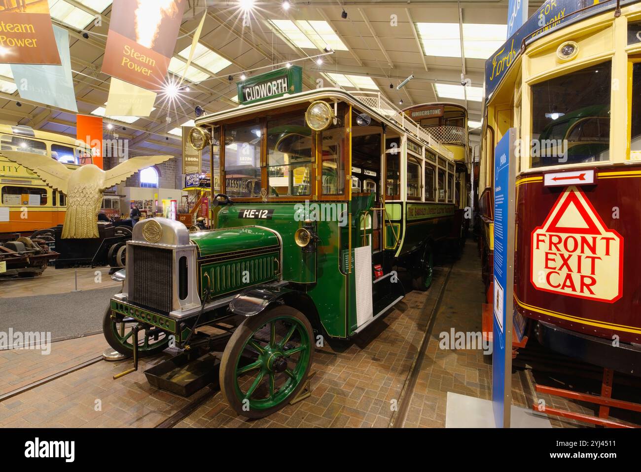 . Crich, museo della funivia, Leyland Bus, Foto Stock