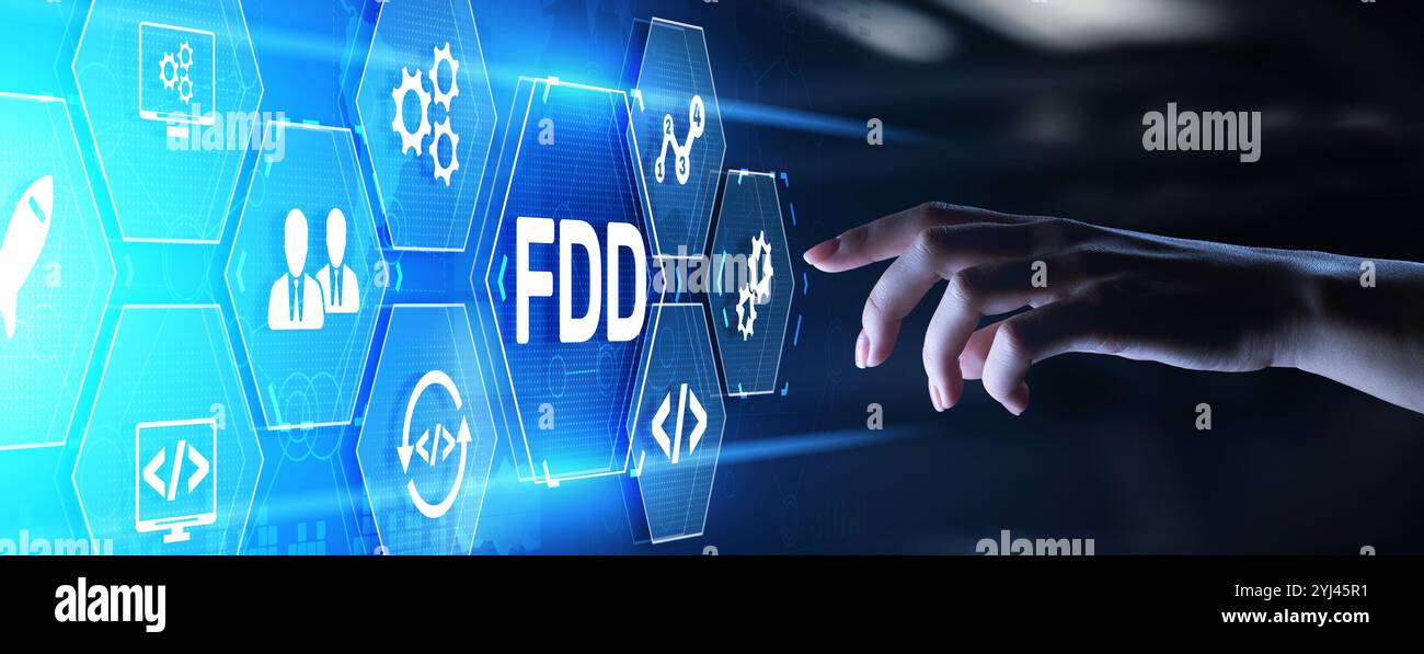 Sviluppo basato sulle funzioni FDD per progetti software Agile. Foto Stock