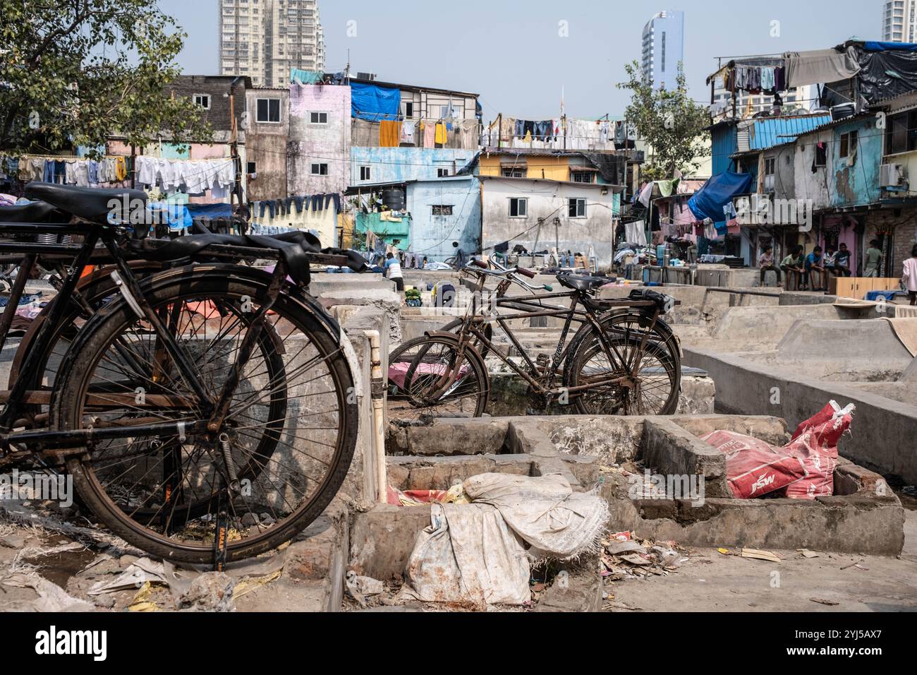 Dhobi Ghat, Mumbai, India Foto Stock