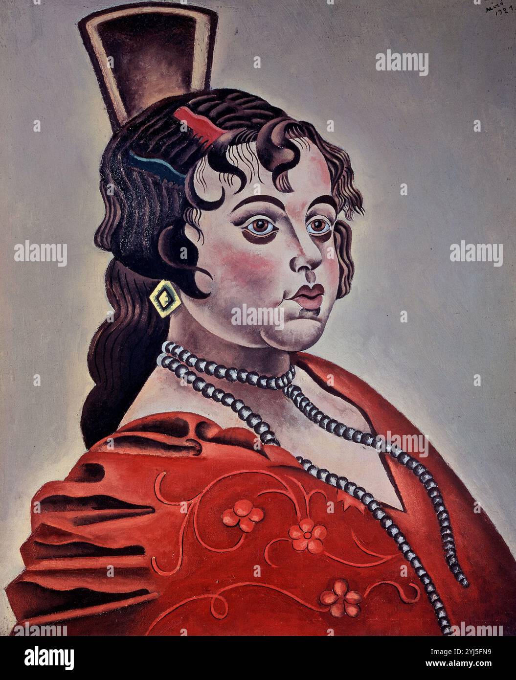 "Portrait of a Spanish Dancer", 1921, olio su tela, 66 x 56 cm. Autore: JOAN MIRO. Ubicazione: MUSEO PICASSO. Francia. Foto Stock