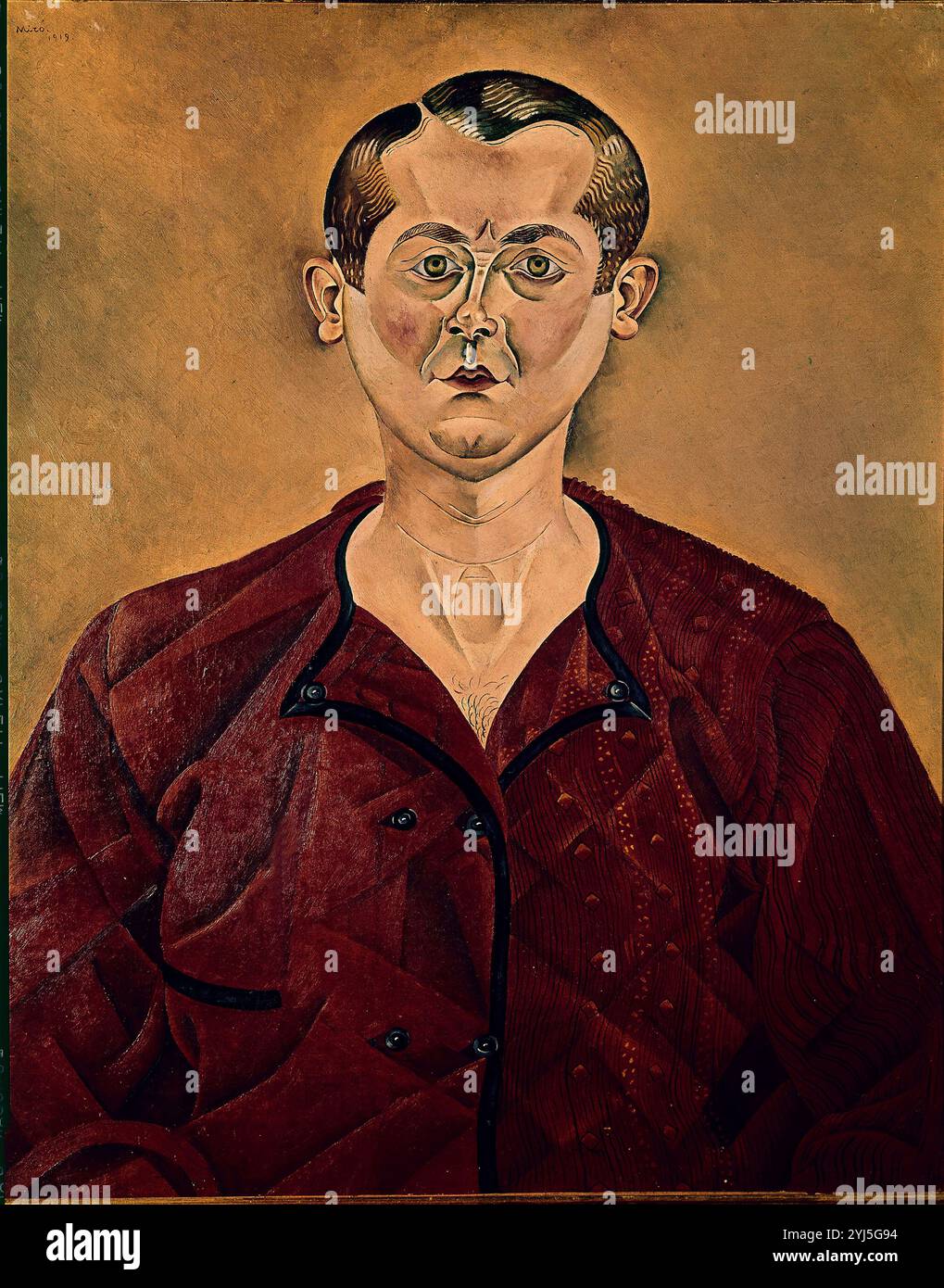 "Autoritratto", 1919, olio su tela, 73 x 60 cm. Autore: JOAN MIRO. Luogo: RITIRO PRIVATO. MONGINS. Francia. Foto Stock