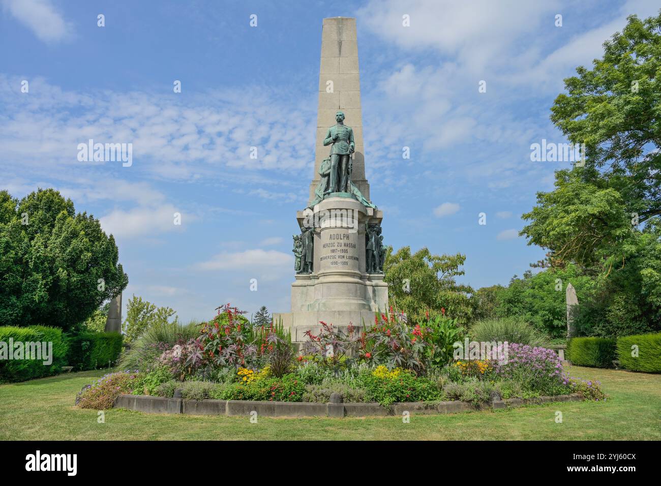 Herzog-Adolph-Denkmal, Landesdenkmal, Biebricher Allee, Adolfshöhe, Wiesbaden, Assia, Germania Foto Stock