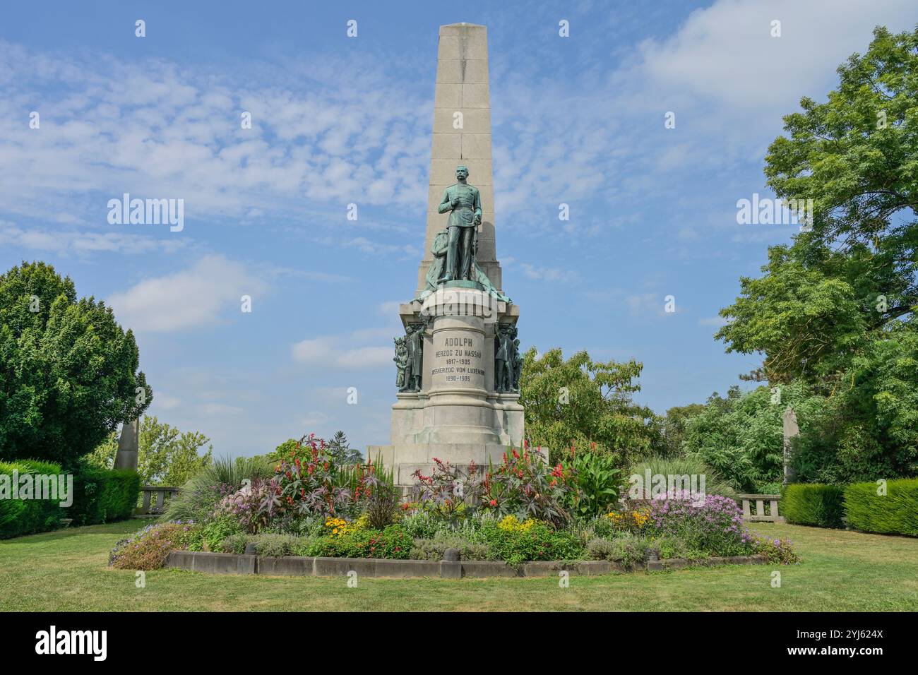 Herzog-Adolph-Denkmal, Landesdenkmal, Biebricher Allee, Adolfshöhe, Wiesbaden, Assia, Germania Foto Stock