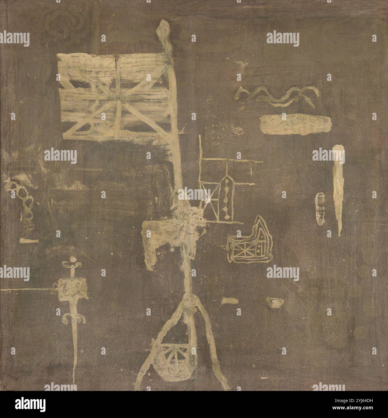 UN LUGAR - SIGLO XX - 200X200 - TECNICA MIXTA SOBRE TELA. Autore: KUTXU OTAMENDI. Luogo: RITIRO PRIVATO. Coruña. SPAGNA. Foto Stock