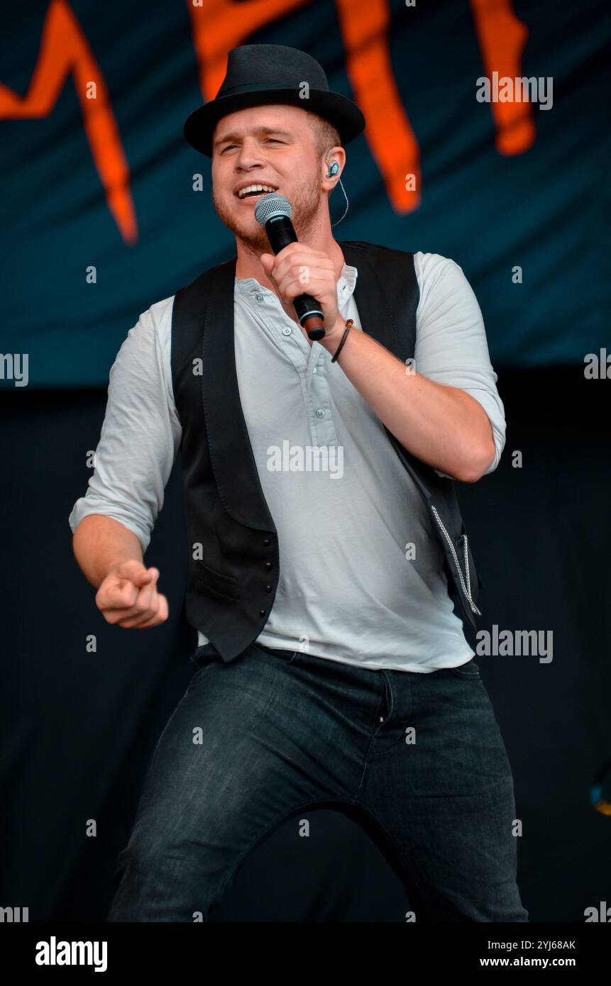 Olly Murs, V2013, Hylands Park, Chelmsford, Essex, Regno Unito - 18 agosto 2013 Foto Stock