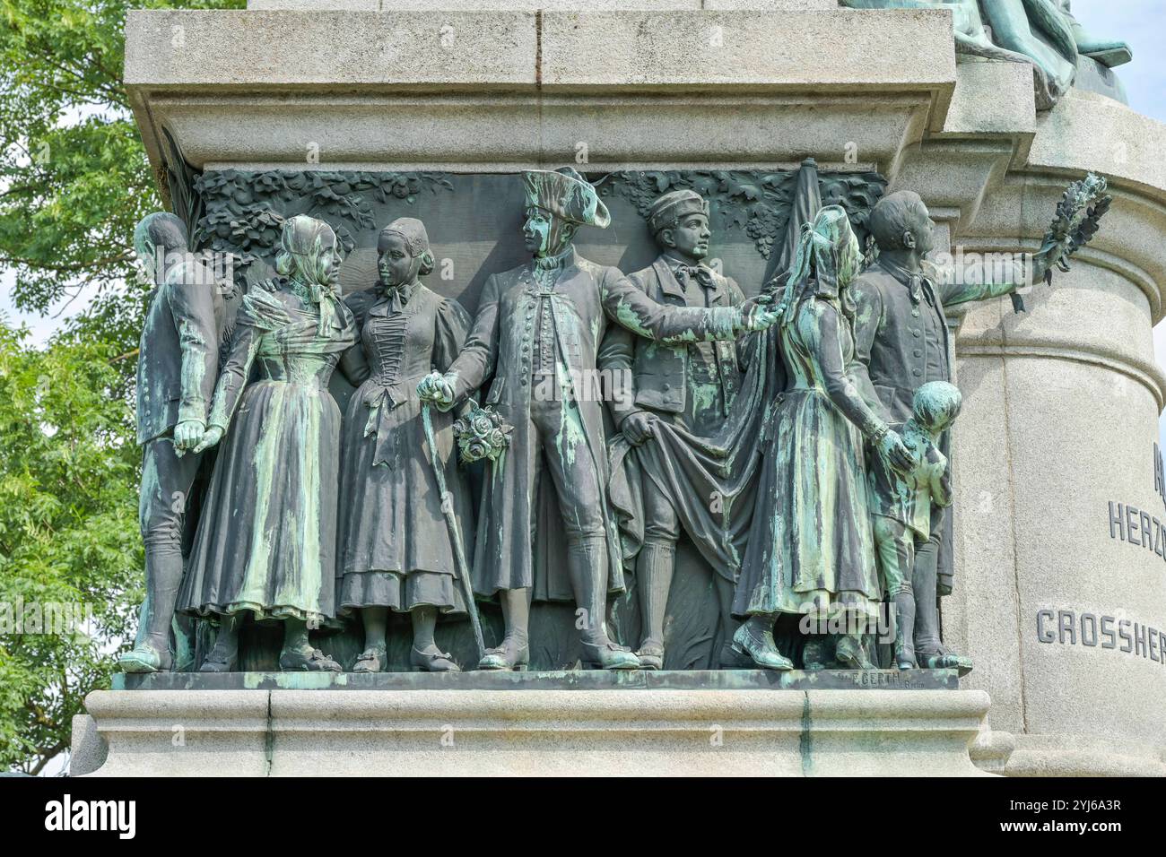 Herzog-Adolph-Denkmal, Landesdenkmal, Biebricher Allee, Adolfshöhe, Wiesbaden, Assia, Deutschland *** Duke Adolph Monument, State Monument, Biebricher Allee, Adolfshöhe, Wiesbaden, Assia, Germania Foto Stock