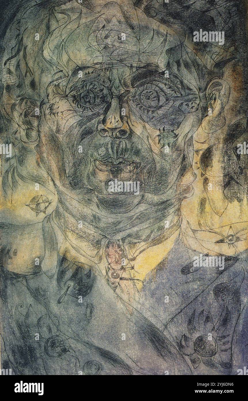 AUTORRETRATO - 1937/38 - LAPIZ Y O/L, 146X97. Autore: JOAN MIRO. UBICAZIONE: MUSEO DI ARTE MODERNA. NEW YORK. Foto Stock