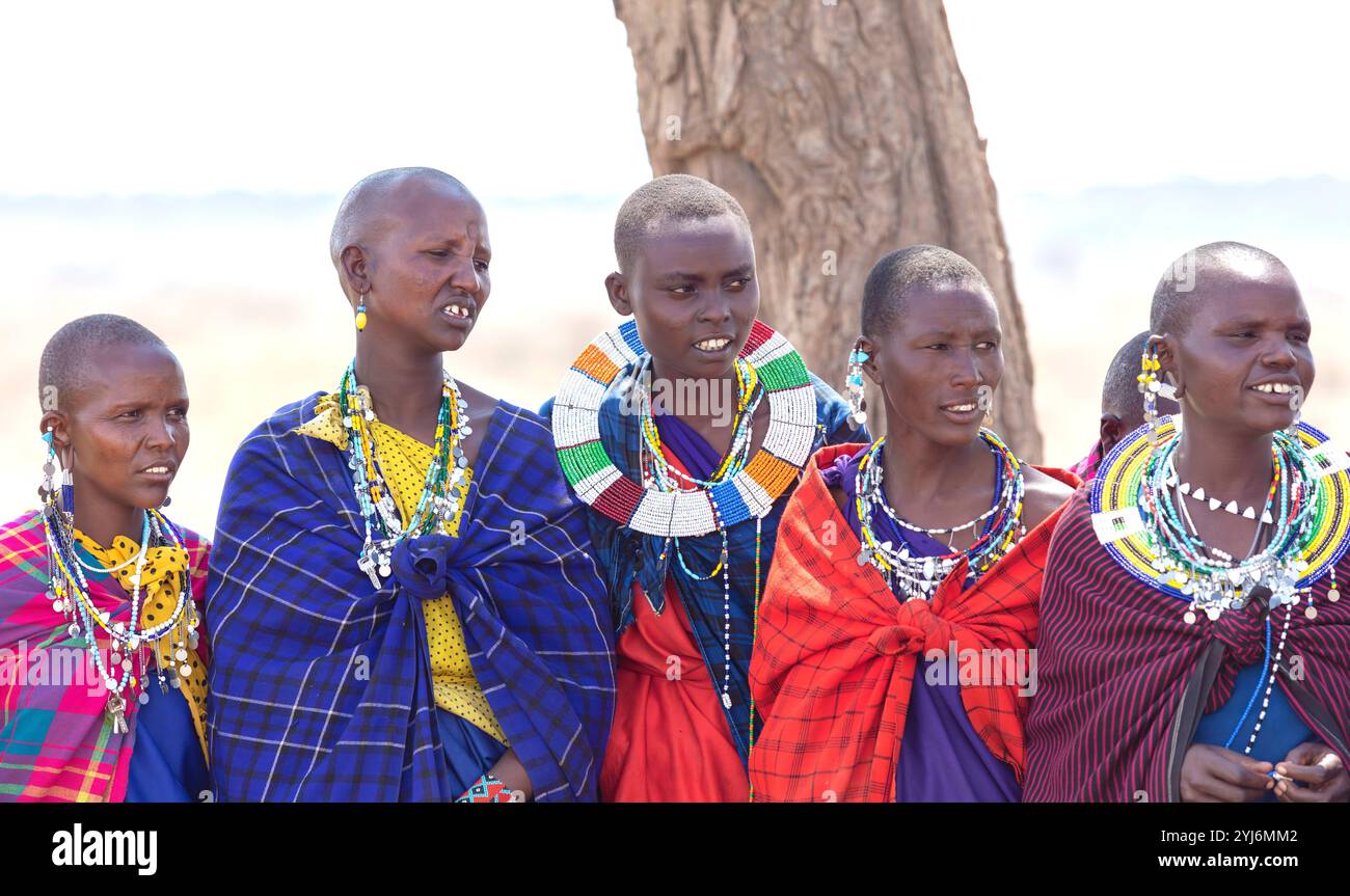 Donne Maasai Tanzania, Africa orientale Foto Stock