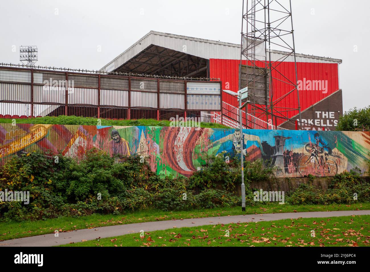 Lo stadio di Swindon Town F.C., il County Ground Foto Stock