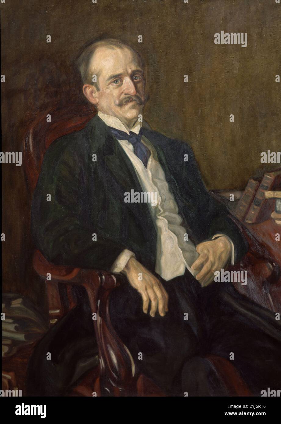 ALVARO FIGUEROA Y TORRES (1863-1950) CONDE DE ROMANONES - XXVIII PRESIDENTE DEL SENADO 1922-23 - 1983 - L 1,03X0,76 - N.INV 70 - COPIA. AUTORE: JOSE MARIA LOPEZ MEZQUITA (1883-1954). Ubicazione: SENADO-PINTURA. MADRID. SPAGNA. Foto Stock