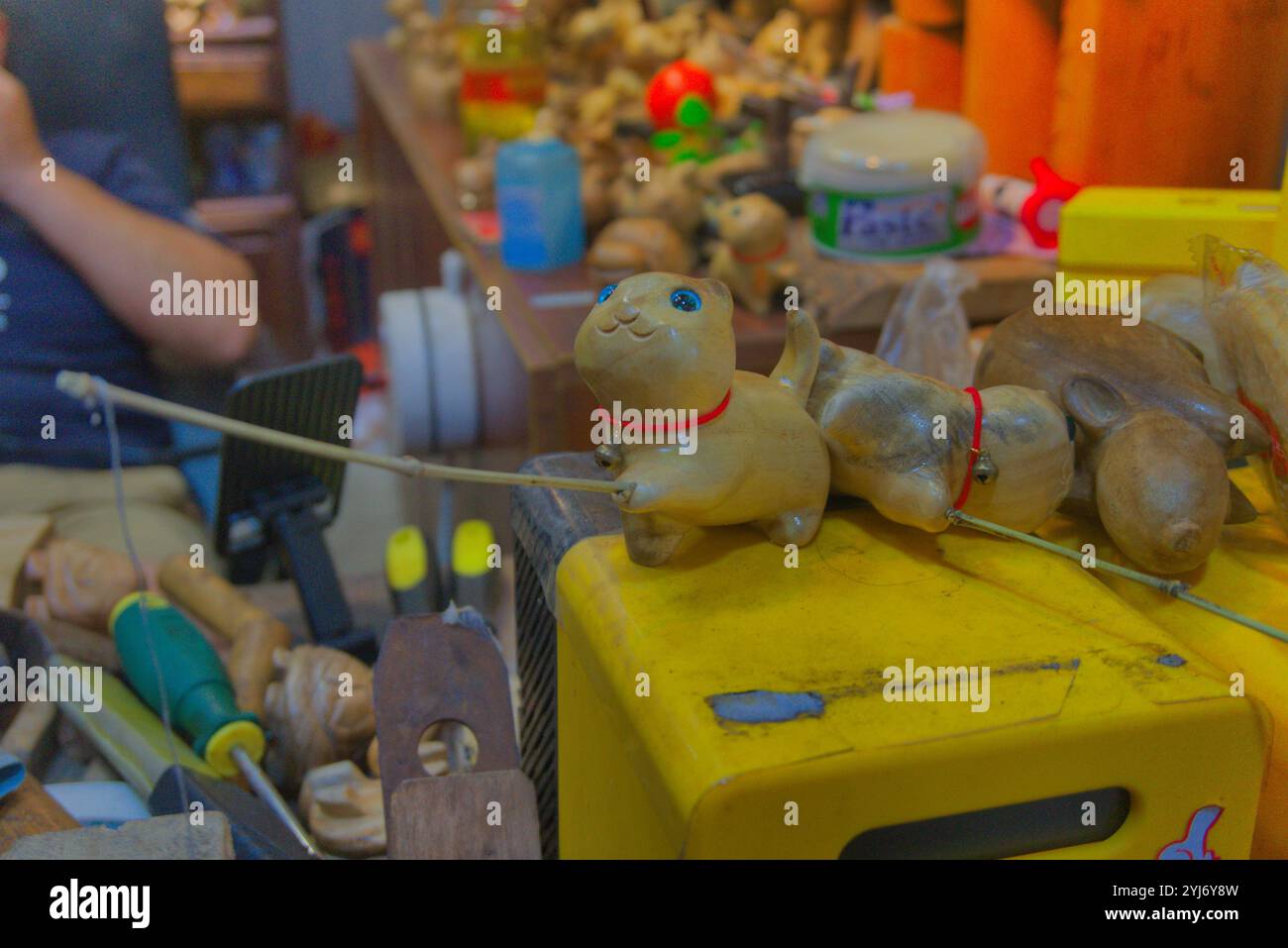 simpatico giocattolo animale fatto a mano dalla cina Foto Stock