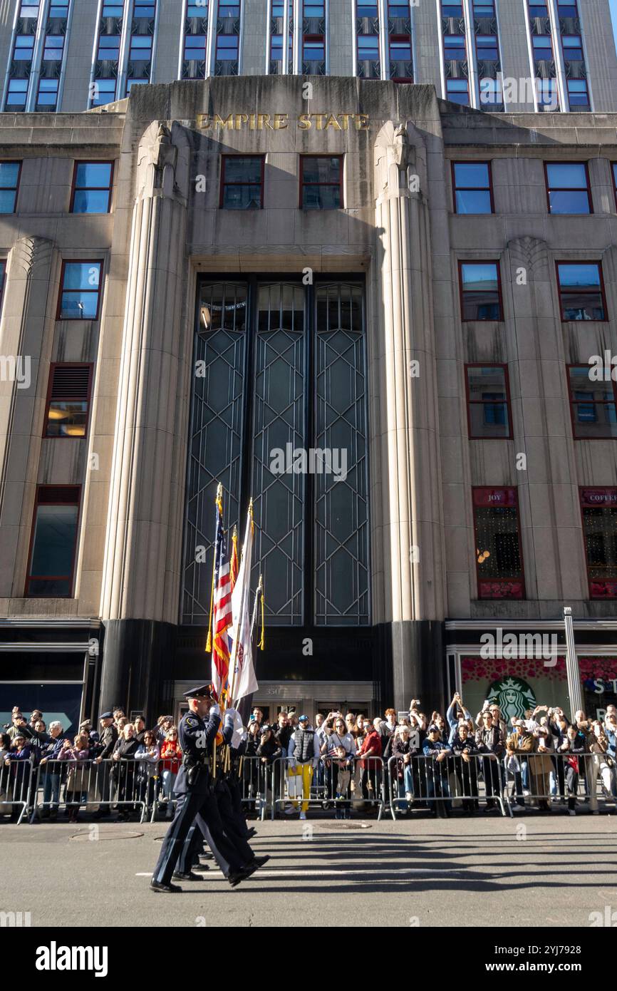 L'Empire State Building è un simbolo architettonico di New York City, USA 2024 Foto Stock