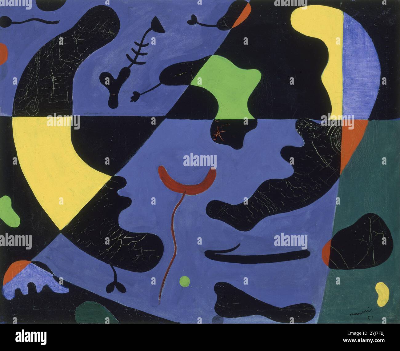 COMPOSICION N. 3-1951-. Autore: RAMIS JULIO. UBICAZIONE: MUSEO REINA SOFIA-PINTURA. MADRID. SPAGNA. Foto Stock