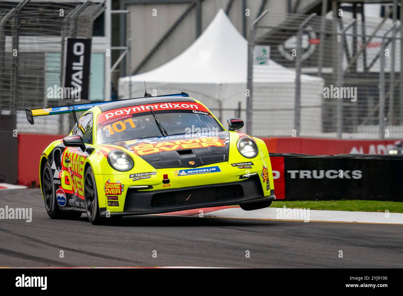 Adelaide, Australia del Sud, Australia. 14 novembre 2024. RYDER QUINN (101) pilota Equity-One Pro/Michelin Junior alla guida della Local Legends Porsche 992 GT3 Cup giovedì alla prova VAILO Adelaide 500 2024 del campionato Repco Supercars sul circuito di Adelaide Street il 14 novembre 2024 ad Adelaide, Adelaide. (Credit Image: © James Forrester/ZUMA Press Wire) SOLO PER USO EDITORIALE! Non per USO commerciale!/Alamy Live News/Alamy Live News Foto Stock