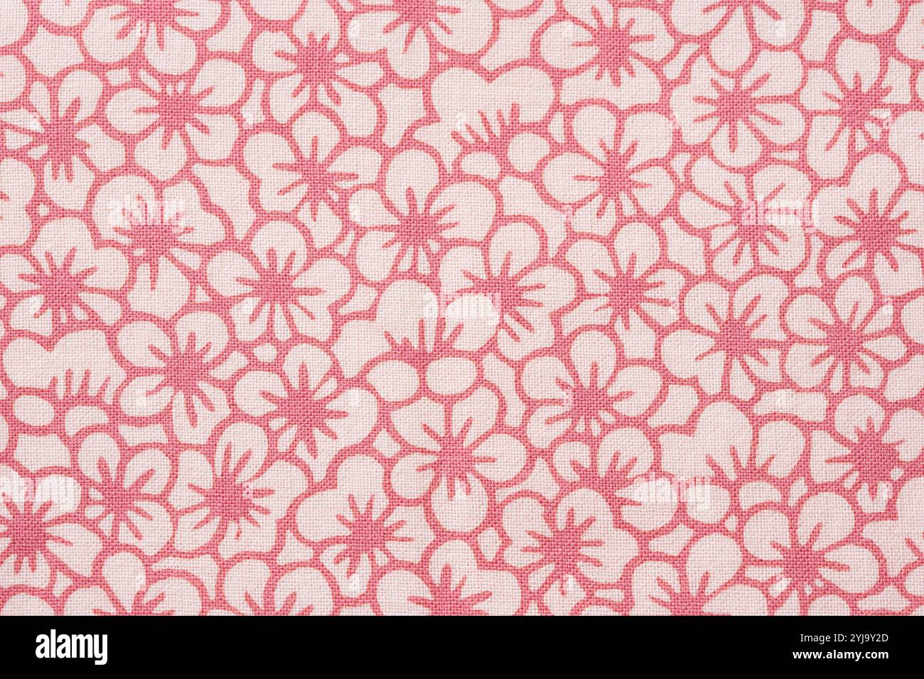 Panno rosa con motivi di prugne Foto Stock