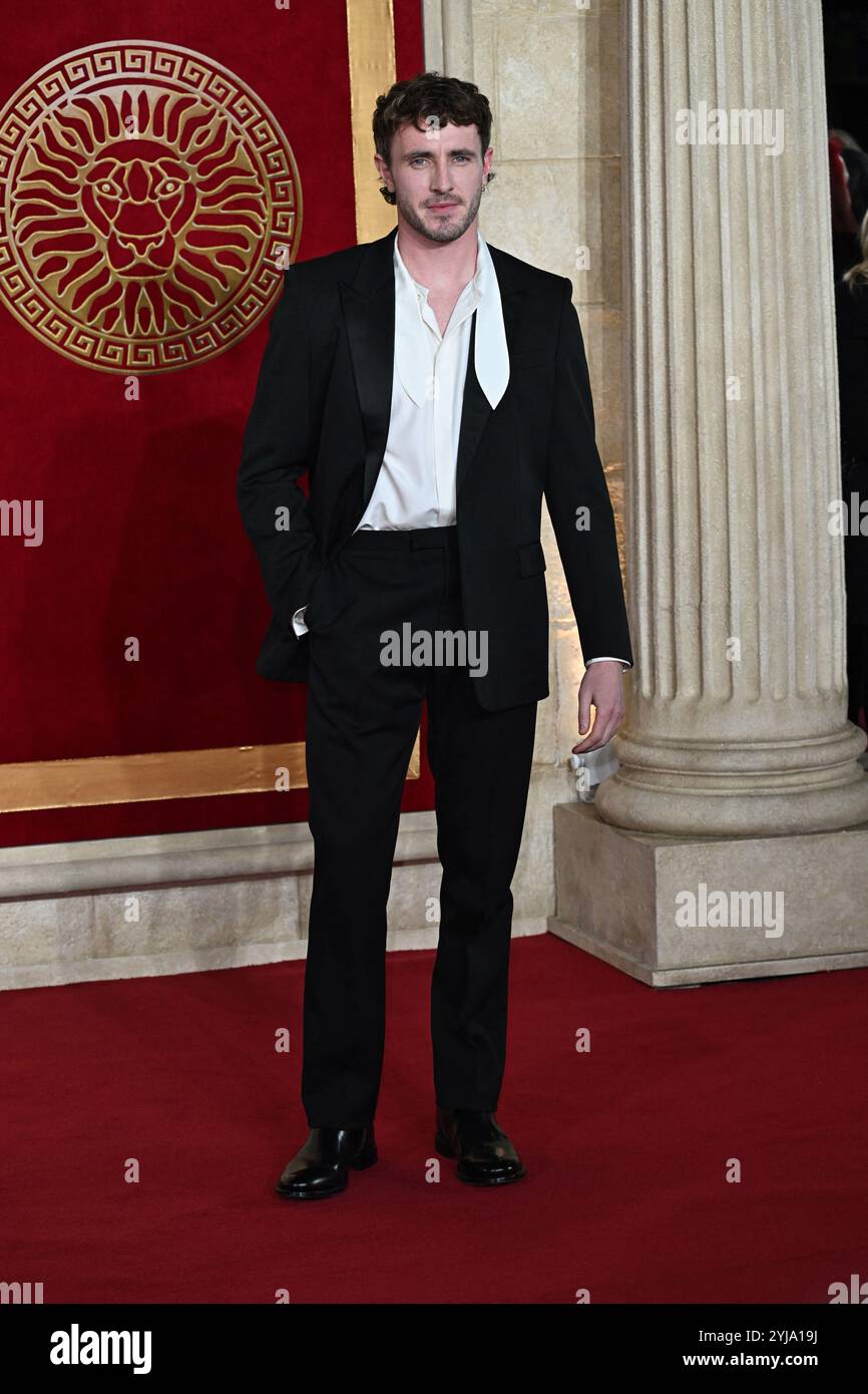 Londra, Regno Unito. 13 novembre 2024. Paul Mescal alla prima mondiale di Gladiator II, Leicester Square il 13 novembre 2024 a Londra, Regno Unito. Foto di Stuart Hardy/ABACAPRESS. COM credito: Abaca Press/Alamy Live News Foto Stock