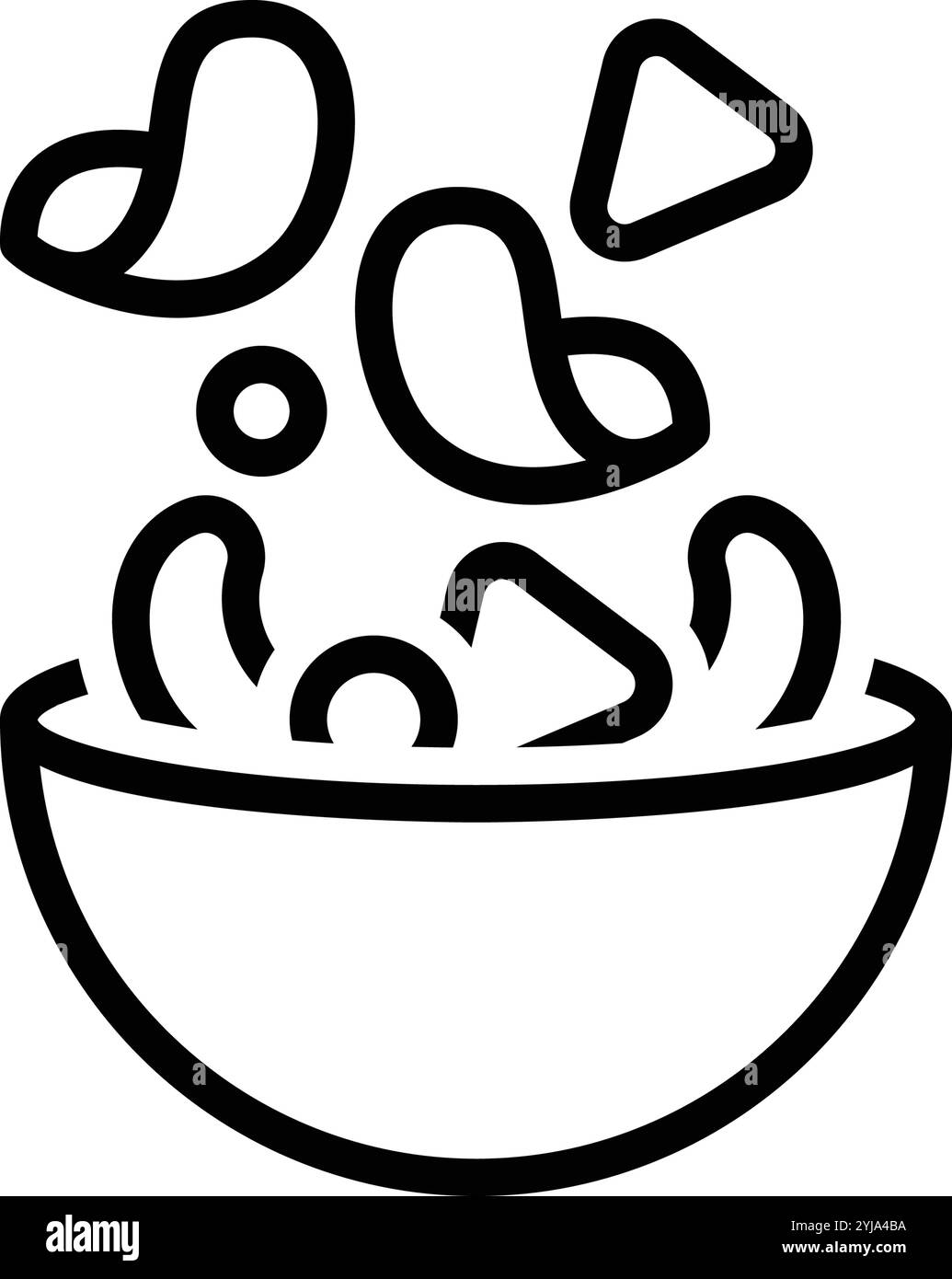 Icona per spuntini, ciotola Illustrazione Vettoriale