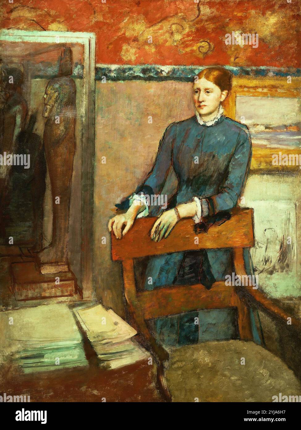 Edgar Degas / "Hélène Rouart in suo padre lo studio dell', c. 1886, olio su tela, 162,5 x 121 cm. Museo: National Gallery di Londra. Foto Stock