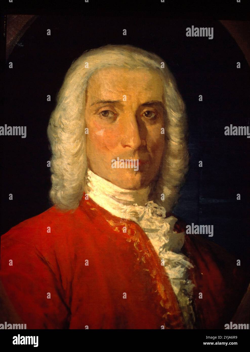"Ritratto di Domenico Scarlatti", clavicembalista e compositore italiano. Olio su tela. Museo: Conservatorio di San Pietro Maiella, NAPOLES, ITALIA. Autore: ANONIMO. Foto Stock