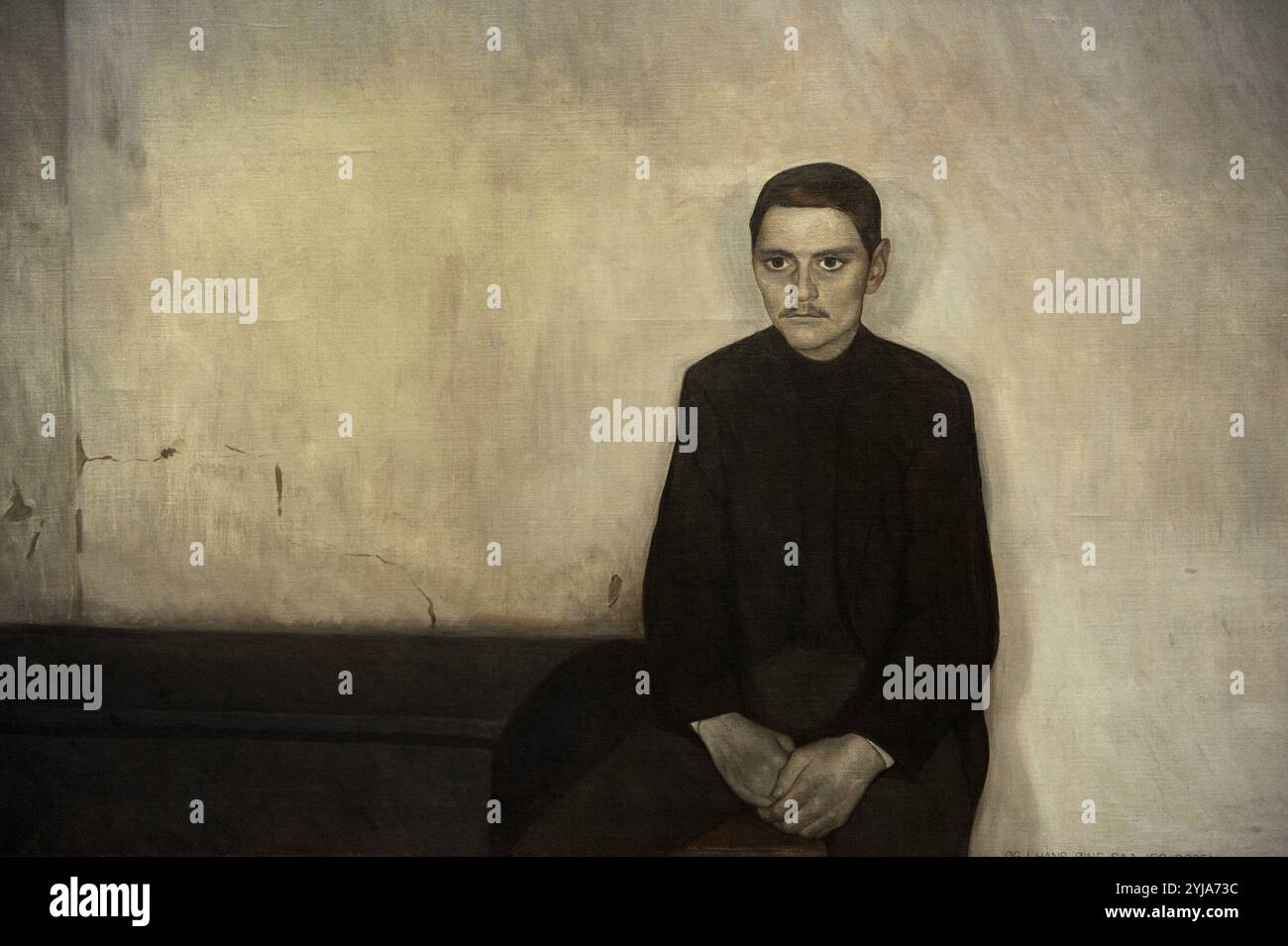 Ejnar Nielsen (1872-1956). Pittore danese. E in questo gli occhi ho visto la morte, 1897. Museo Nazionale di Arte. Copenhagen. La Danimarca. Foto Stock