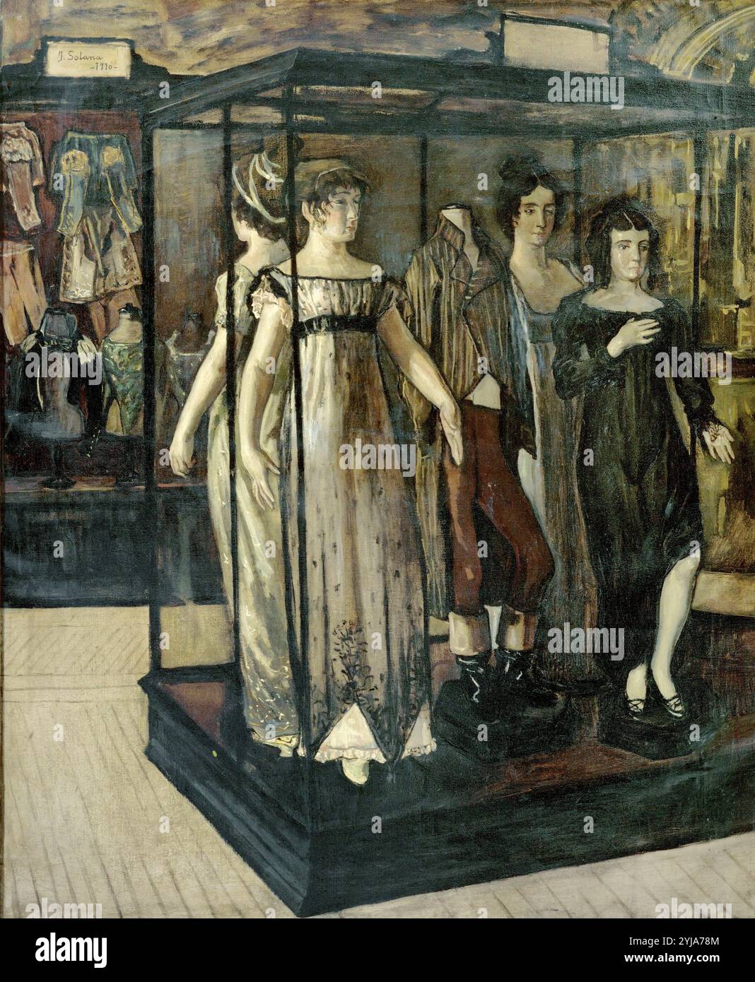 José Gutiérrez Solana / "vetrine", 1910, olio su tela, 121 x 100 cm. Museo: Museo Nacional Centro de Arte Reina Sofía (MNCARS), MADRID, SPAGNA. Foto Stock