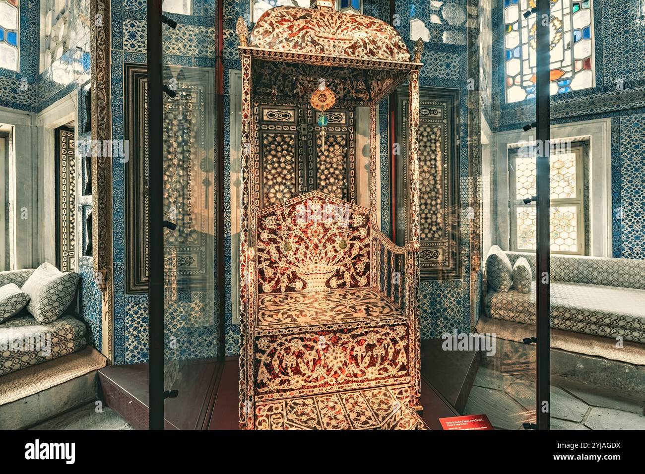 Palazzo Topkapi decorazione interna Istanbul Turchia Foto Stock