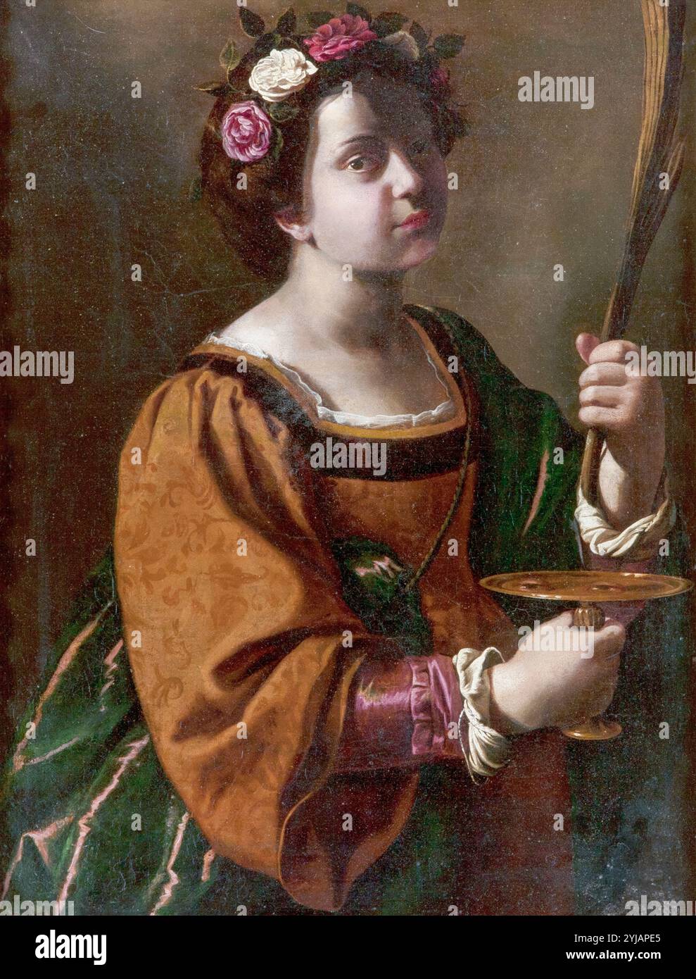 Artemisia Gentileschi, Santa Lucia, pittura ad olio su tela, 1642-1644 Foto Stock