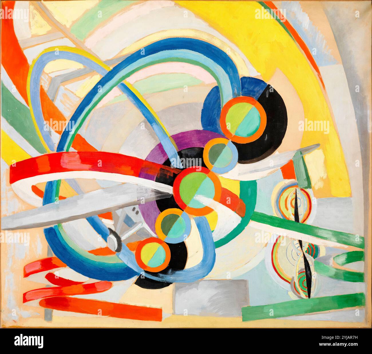 Robert Delaunay, Hélice et rythme (Propeller and rhythm), pittura astratta in olio su carta, 1937 Foto Stock
