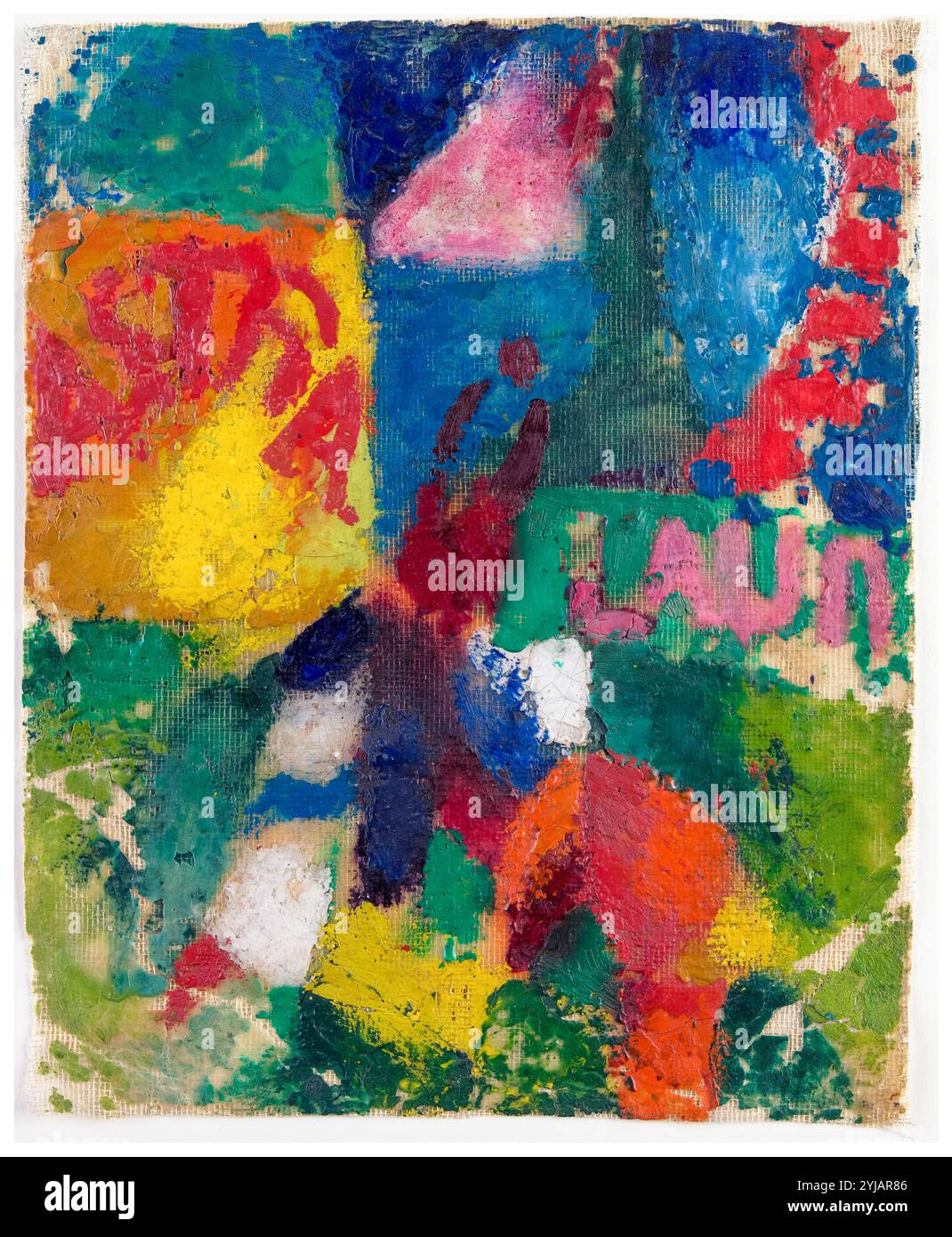 Robert Delaunay, calcio, pittura astratta in cera calda su garza, 1916 Foto Stock