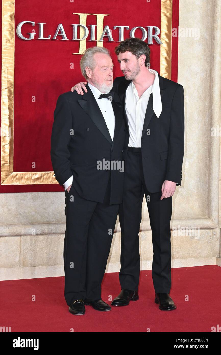 Harleston, Regno Unito. 13 novembre 2024. Londra, Regno Unito - 13 novembre 2024Ridley Scott e Paul Mescal al Royal Film Performance e Global Premiere di Gladiator II, a Odeon Luxe, Leicester Square. Crediti: Capital Pictures/Alamy Live News Foto Stock