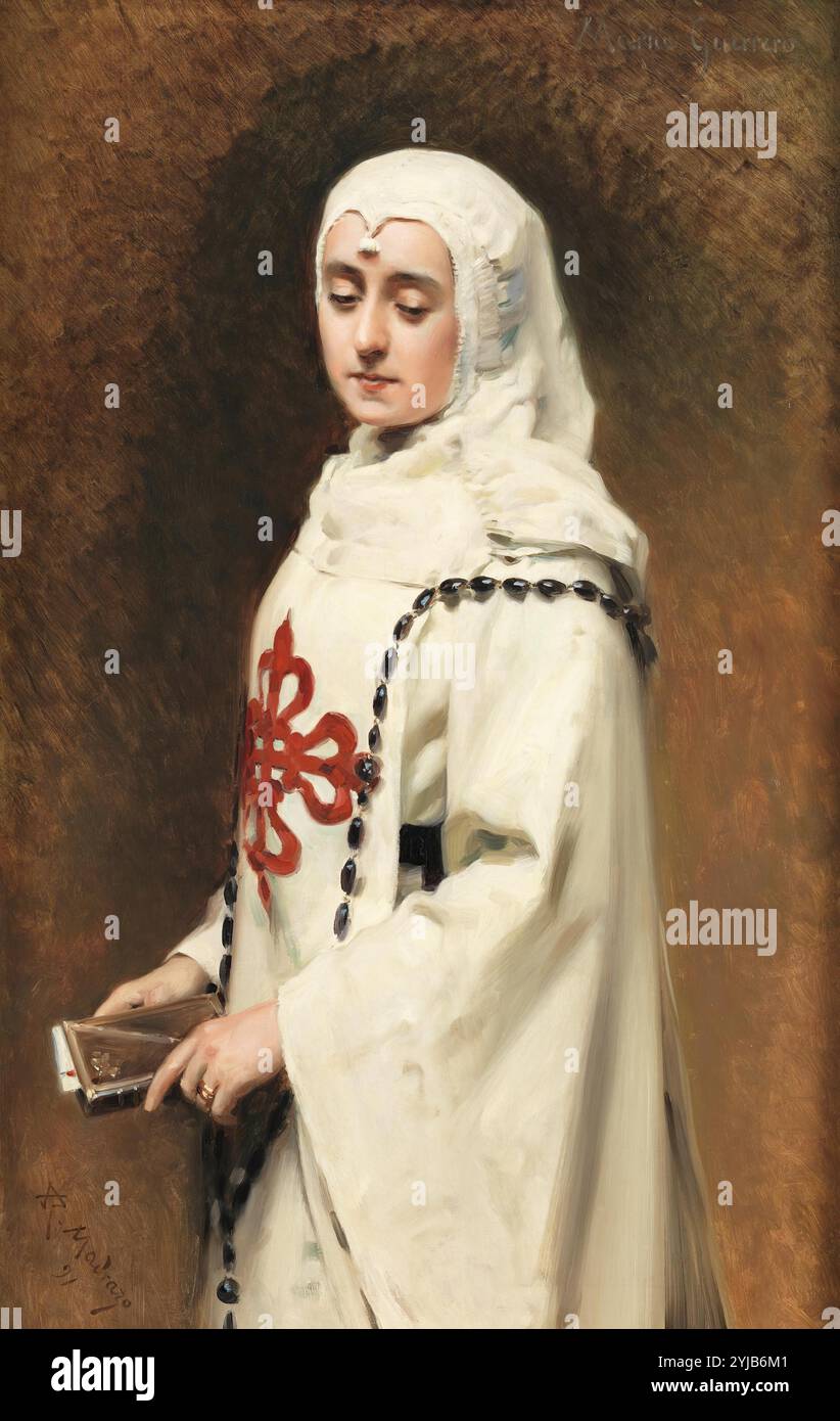 Raimundo de Madrazo y Garreta / 'l'attrice María Guerrero as `Doña Inés'', 1891, Scuola spagnola, olio su tela, 115,5 cm x 74 cm, P03051. MUSEO: MUSEO DEL PRADO, MADRID, SPAGNA. Foto Stock