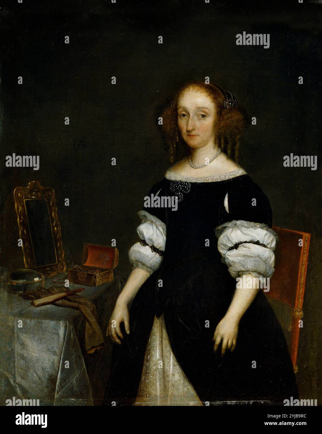 Gerard ter Borch II / "Petronella de Waert", 1670, scuola olandese, olio su tela, 40 cm x 32 cm, P06892. MUSEO: MUSEO DEL PRADO, MADRID, SPAGNA. Foto Stock