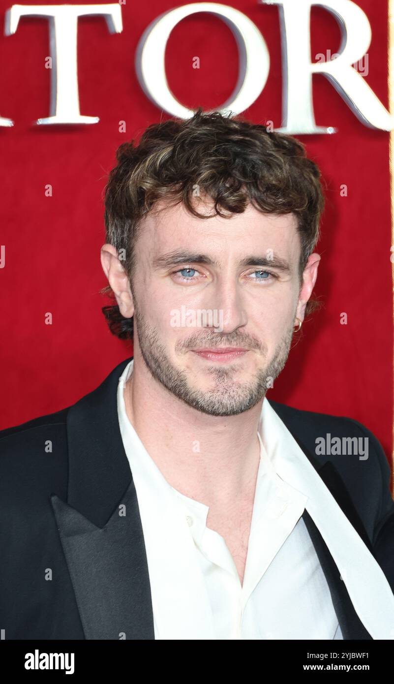 Paul Mescal, Gladiator II - Global Premiere, Leicester Square, Londra, Regno Unito, 13 novembre 2024, foto di Richard Goldschmidt Foto Stock
