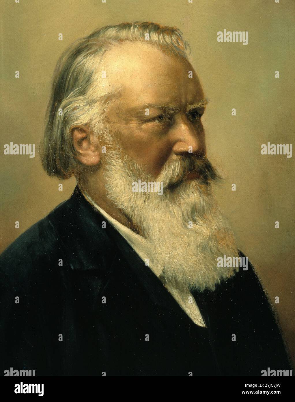 Johannes Brahms, compositore e pianista tedesco. tela, 1896. Museo: Società amici della musica, VIENA, AUSTRIA. Foto Stock