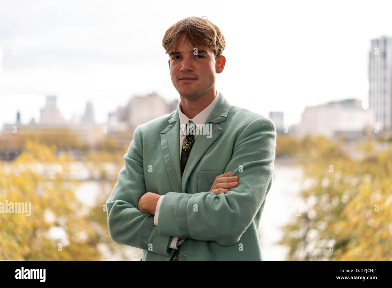 Luca Ferraro, presidente maschile di Cambridge, durante l'evento di lancio CHANEL J12 Boat Race 2024 presso Somerset House, Londra. Data foto: Giovedì 14 novembre 2024. Foto Stock