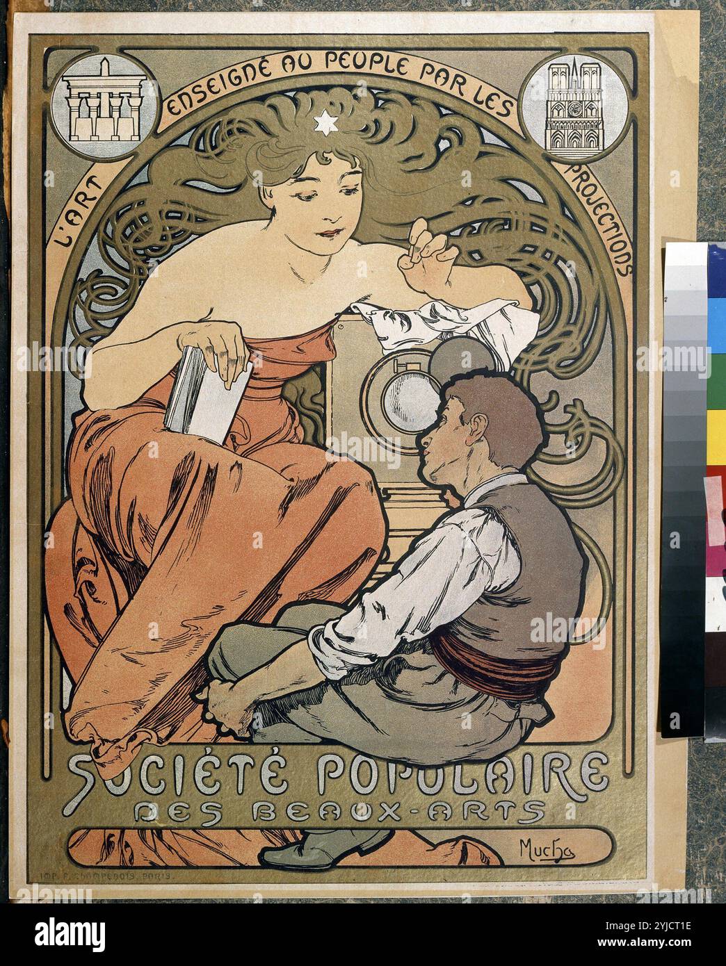 Poster per la Societe Populaire des Beaux Arts Museo: Museo statale A. Pushkin di Belle Arti, Mosca. Autore: Alfons Marie Mucha. Foto Stock