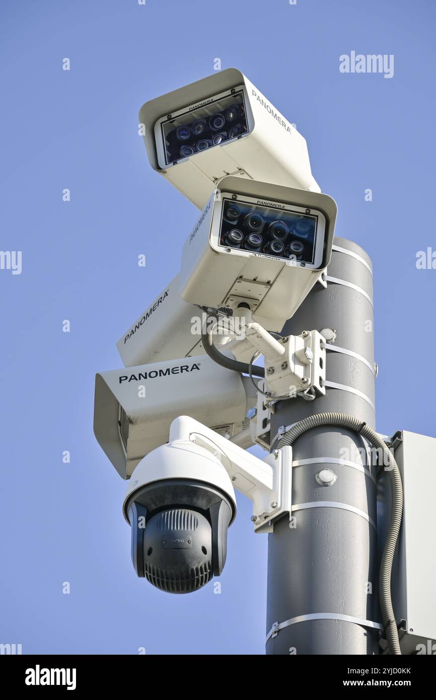 Telecamere di sorveglianza, Wiesbaden, Assia, Germania, Europa Foto Stock